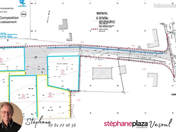 Terrain 5045 m² PORT SUR SAONE 