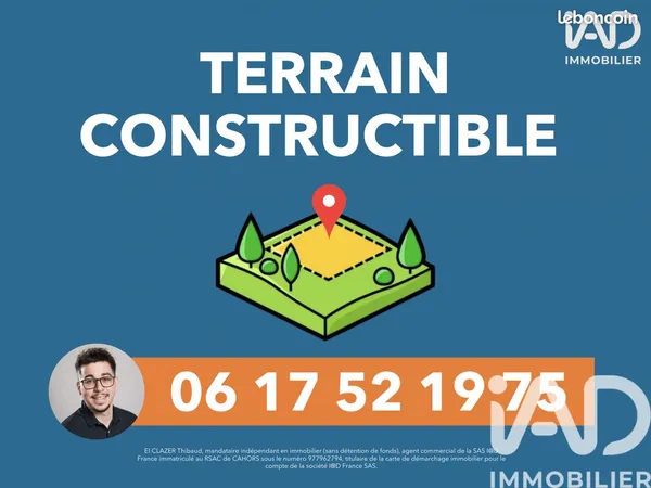 Terrain 907 m² Saint-Pierre-Lafeuille 