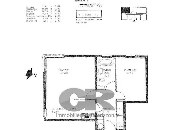 Appartement 1 pièce 33 m² 