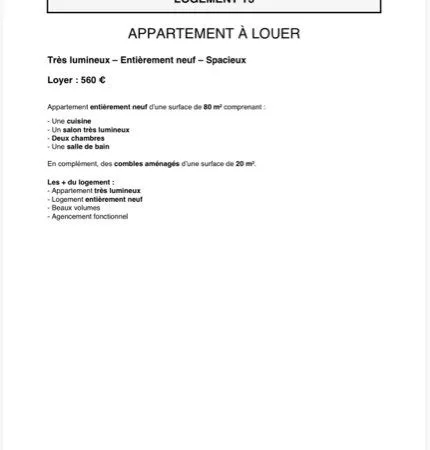 Logement t3 