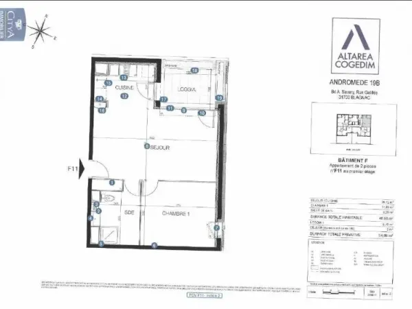 Appartement 2 pièces 47 m² 