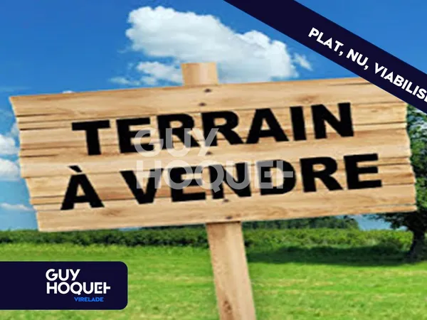 Terrain plat, nu et viabilisé de 520 m2 