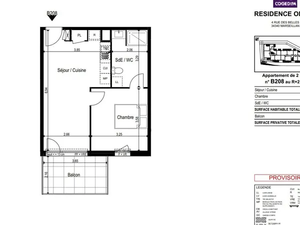 Appartement 2 pièces 40 m² 