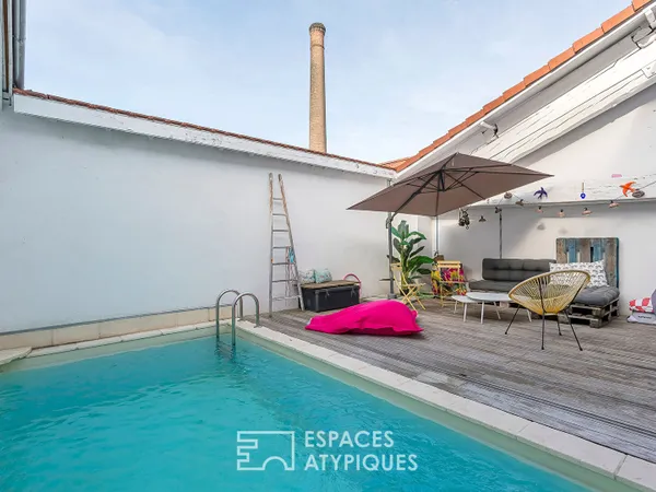 Duplex familial avec terrasse et piscine au calme absolu 