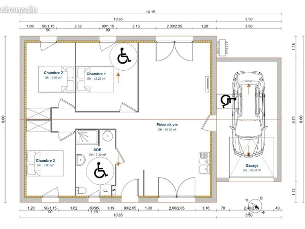 Maison 4 pièces 80 m² 