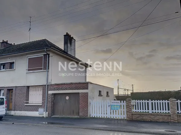 Maison à vendre à QUESSY (02700) TERGNIER - 2 CHAMBRES - 77 M² - TERRAIN 500 m² - GARAGE 