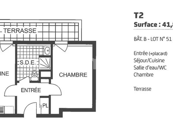 Appartement 2 pièces 41 m² 