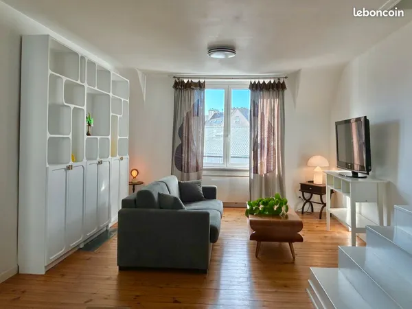 Appartement duplex meublé - 101 m² - Centre-ville de Brest (Quartier Saint-Martin / Saint-Michel) 