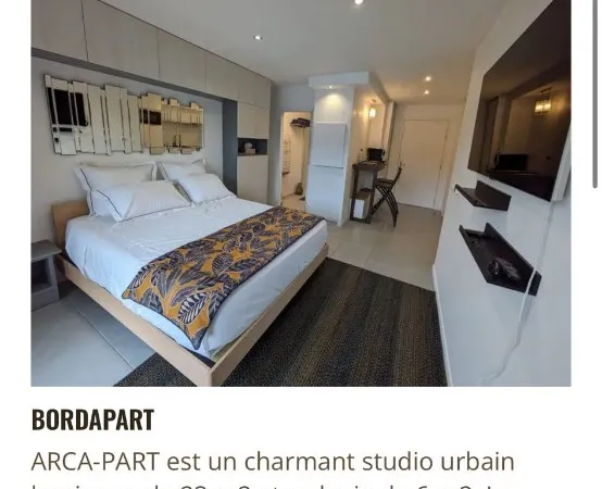 Studio meublé**** parking couvert Arcachon 