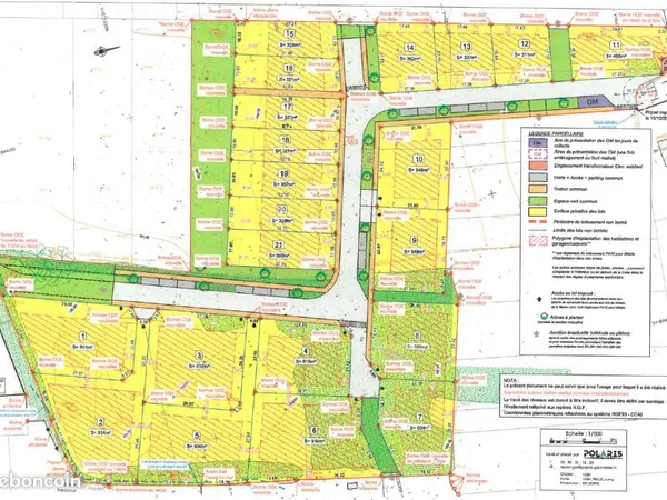 Terrain 930 m² Replonges 
