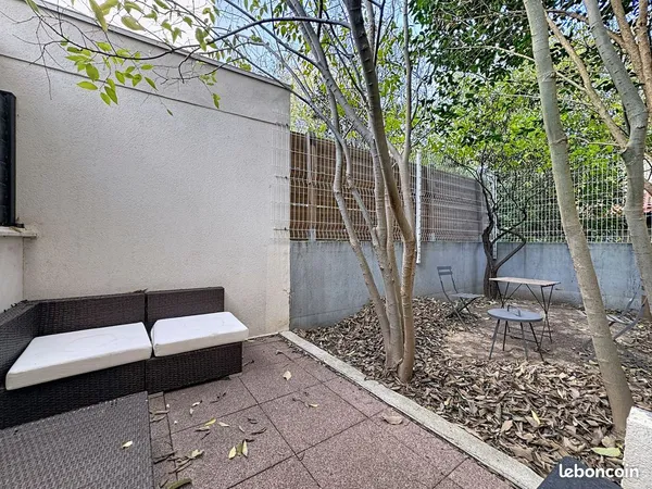 Appartement T2 meublé avec jardin et parking quartier Boutonnet 