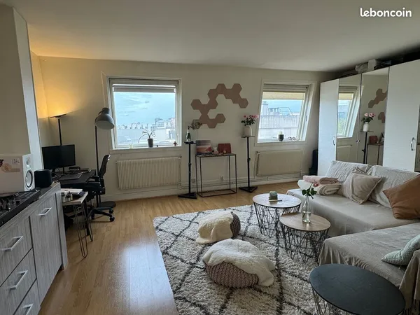 2 pièces 50 m² - Lumineux, calme, ascenseur - Levallois côté Neuilly 