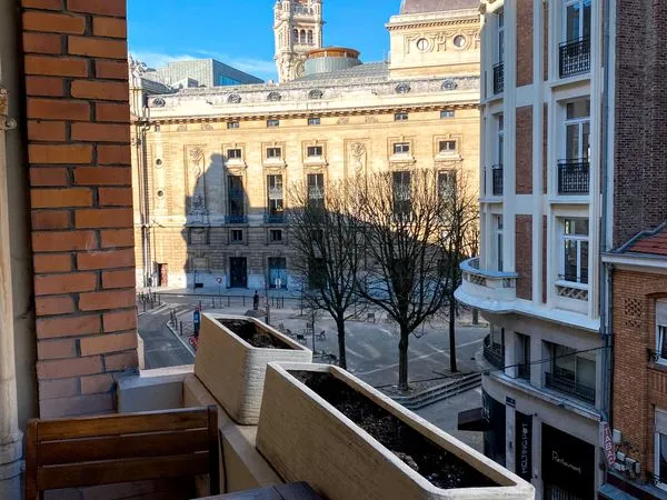 T5 Meublé d'Exception 150m² - 4 Chambres, 2 Balcons - Vue Opéra - Hyper-Centre Lille (Grand Place 