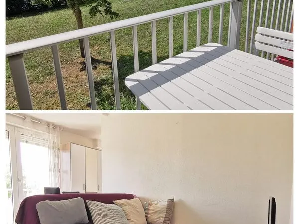 🏠 Meublé 2 pièces, cuisine équipée, Clim, TV, parking sécurisé, piscine, tennis, Lardenne 