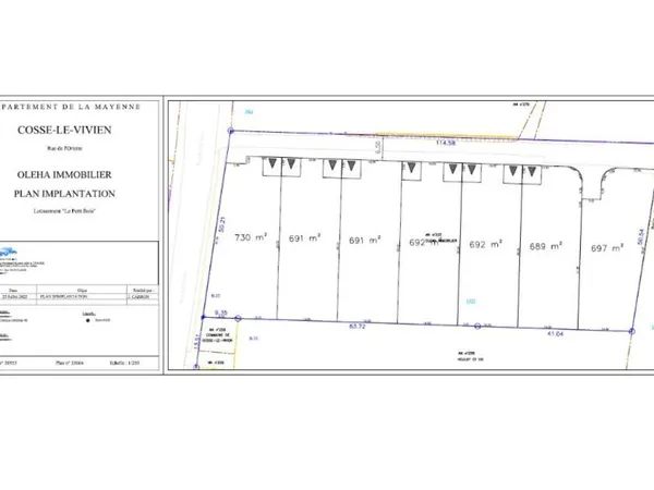 Terrain 697 m² 