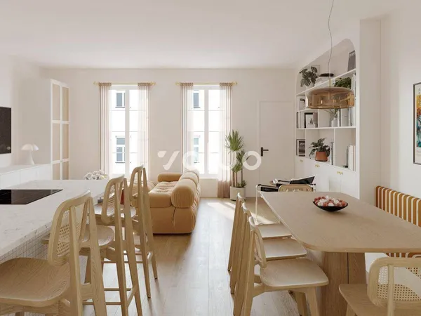 Vends appartement ancien - 122.5m² - 5 pièces, 3 chambres - Bordeaux 33000 