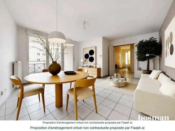 Appartement 3 pièces 63 m² 