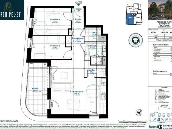 APPARTEMENT 3 PIECES 