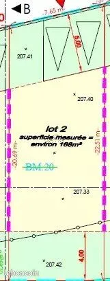 Terrain 168 m² Pertuis 