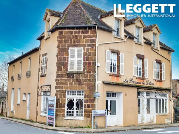 Opportunité rare d'acquérir un ancien restaurant et hôtel à Chaillac. 