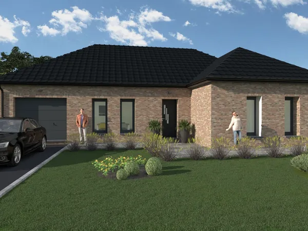 Terrain + maison 107 m² 