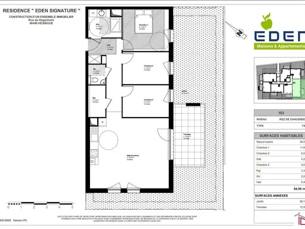 F4 REZ DE JARDIN 