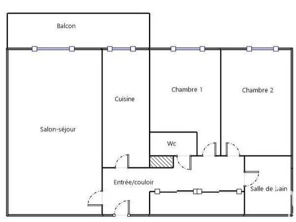 Appartement 3 pièces 69 m² 