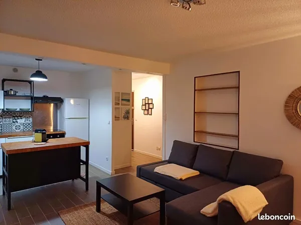 LOUE JOLI APPARTEMENT RDC T2 MEUBLE 50m2 AVEC TERRASSE 10m2 