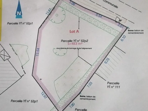 Terrain 483m2 