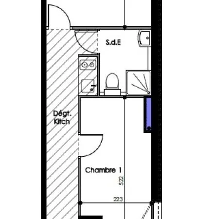 Appartement 1 pièce 26 m² 