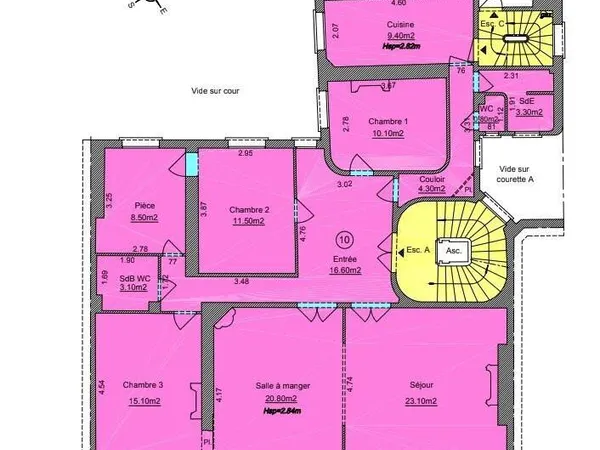 Appartement 6 pièces 126 m² 