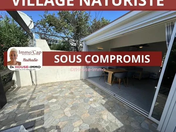 IMMO ' CAP - BELLE VILLA AU VILLAGE NATURISTE SUR PORT NATURE 3 - 1 CHAMBRE - ORIENTEE SUD OUEST - 