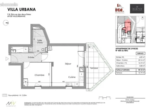 Appartement 2 pièces 49 m² 