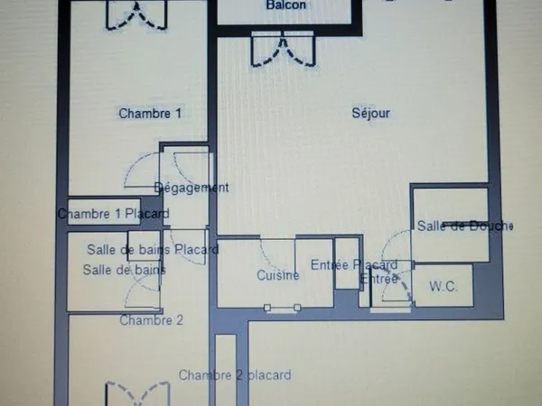 Vente appartement Blonville sur Mer de 54 m2 traversant exposition est/ouest 3 pièces très bon 
