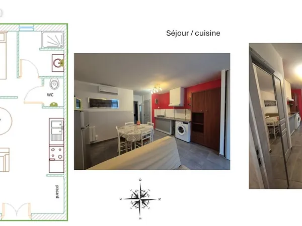T2 dans aile de villa 