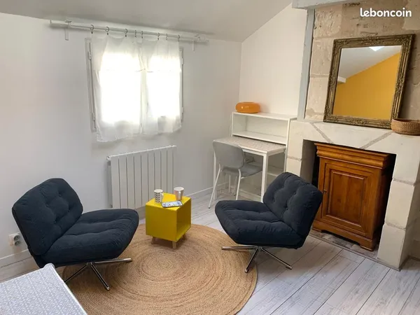 Charmant studio + chambre en mezzanine - meublé - 22m² Carrez - Hypercentre Château-Cathédrale - 