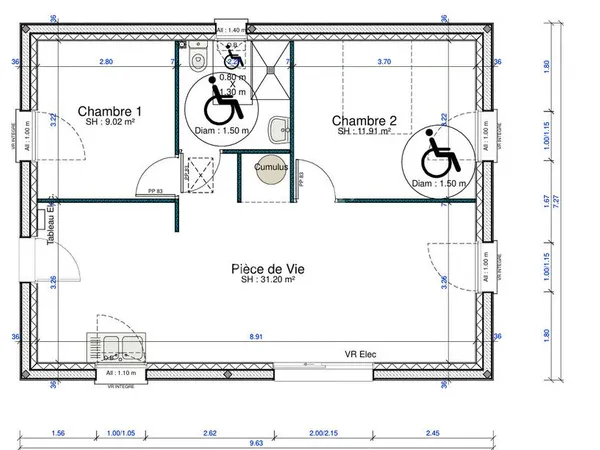 Terrain 1239 m² MONTREVAULT SUR EVRE 