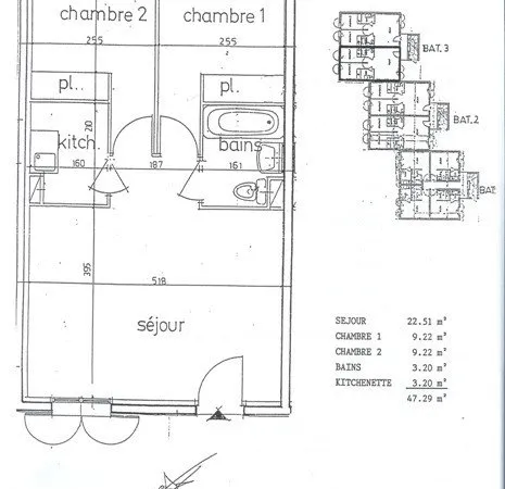 Appartement F3 de 47m2 à louer à Magny-Le-Hongre (77) 