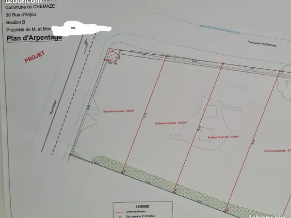 Terrain constructible a Chemazé 53200 