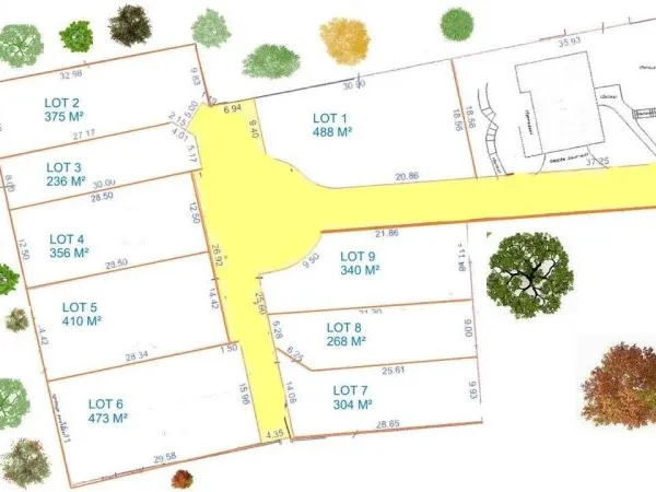 Terrain constructible 236 m²