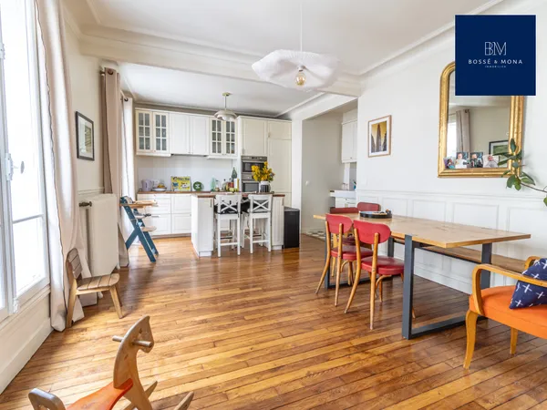 Appartement 86m2, 3 chambres, Buttes-Chaumont 