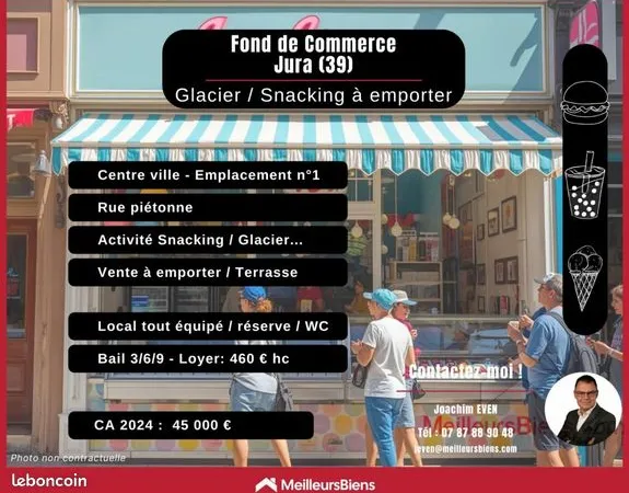 Fonds de commerce 41 m² 