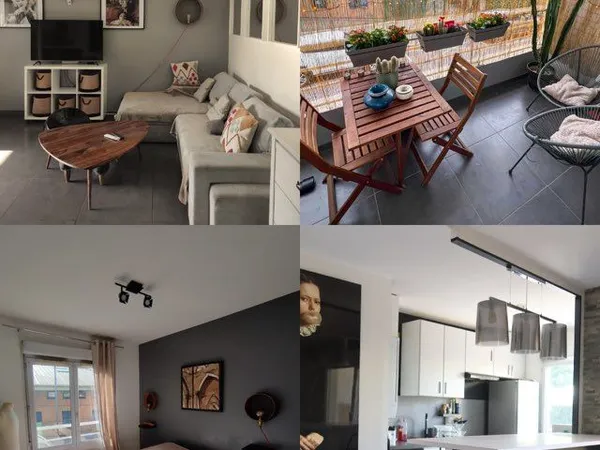 Loue meublé Villeurbanne 49m² - 1 chambre - terrasse comprise + parking Villeurbanne 