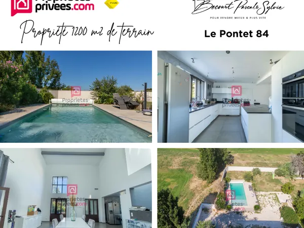 Le Pontet 84130: Villa avec piscine 4 chambres 240 m2, 1200m2 de terrain 