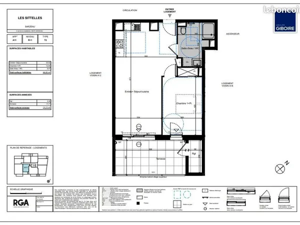 Appartement 2 pièces 48 m² 