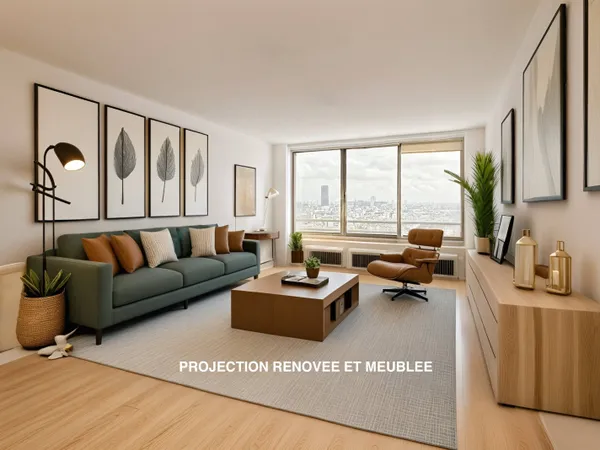Vends Paris 15e - 2 Pièces 58m² - Etage élevé avec Vue sans vis à vis sur Monuments de Paris 