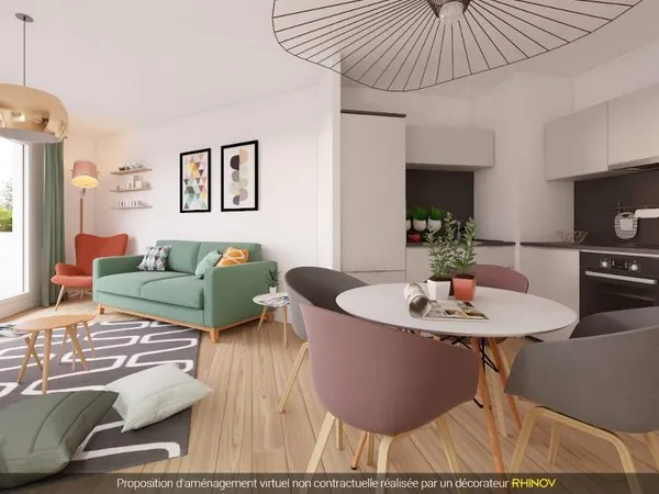 Appartement 2 pièces 45 m² 