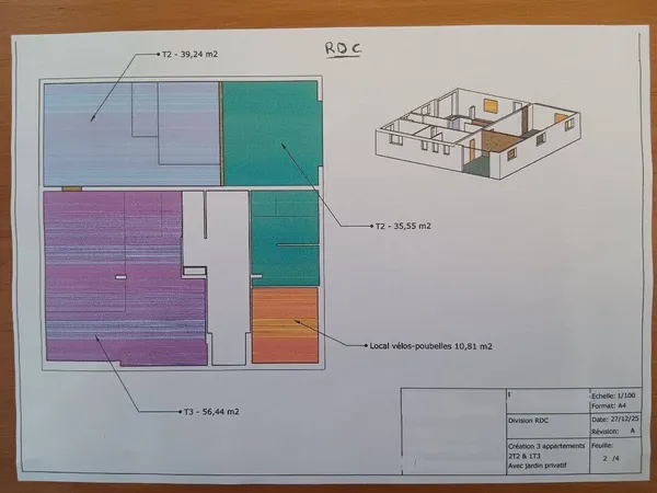 Appartement 2 pièces 35 m² 