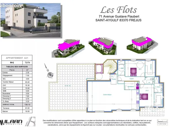 Appartement 3 pièces 138 m² 