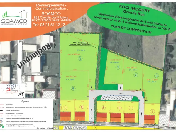 Terrain en lotissement 712 m² 